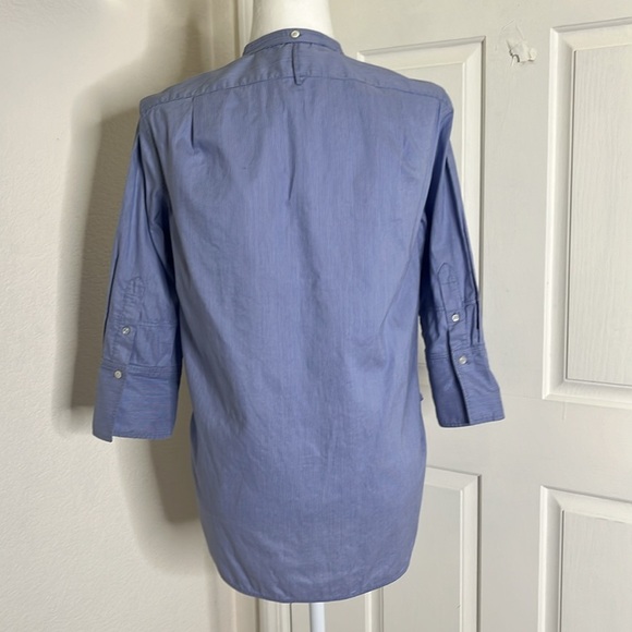 Helmut Lang Ottoman Striped Long Sleeve Shirt Buttondown Women's Medium Preppy - Picture 8 of 13